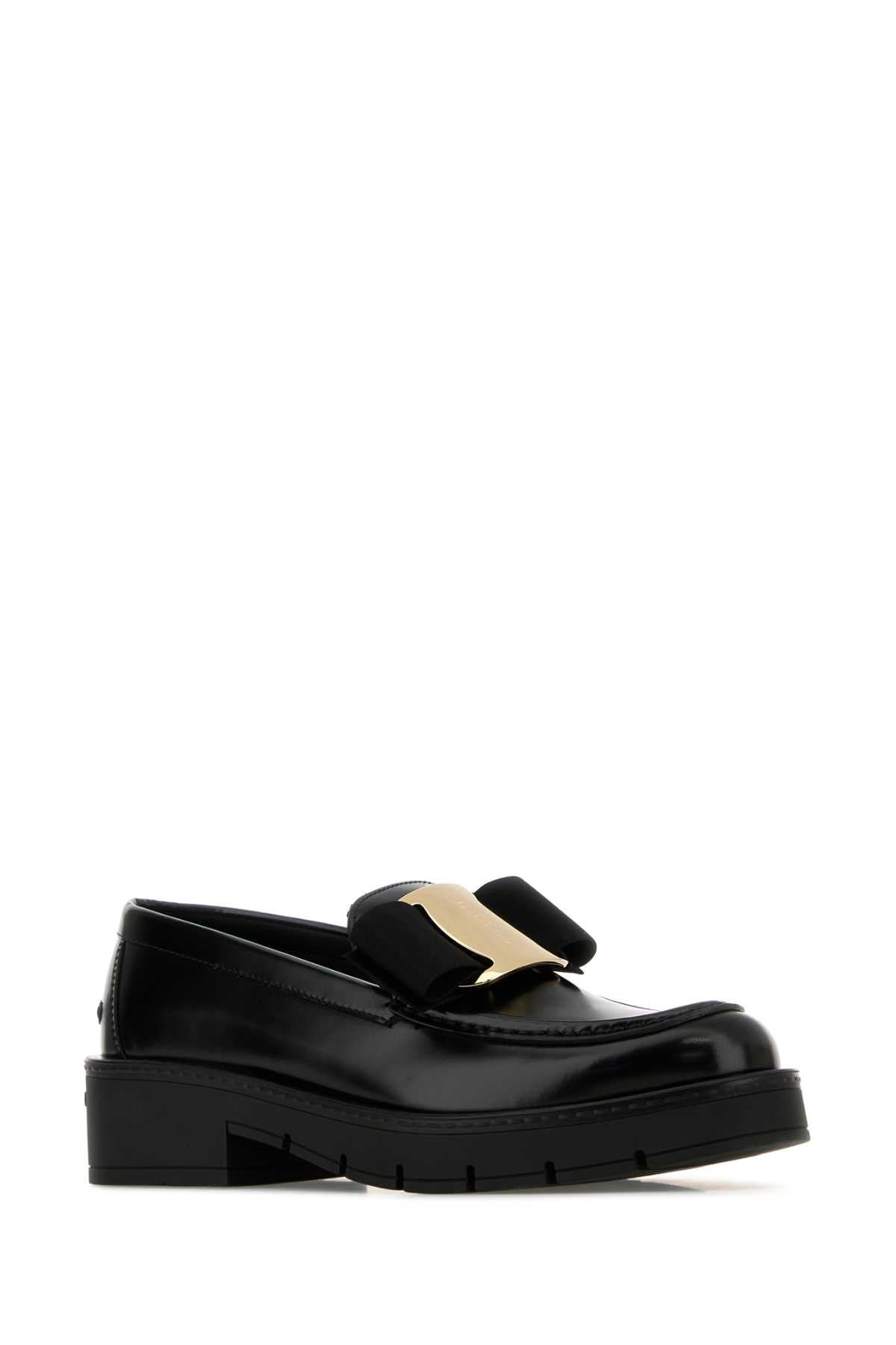 Salvatore Ferragamo Women Black Leather Mirty Loafers - 2