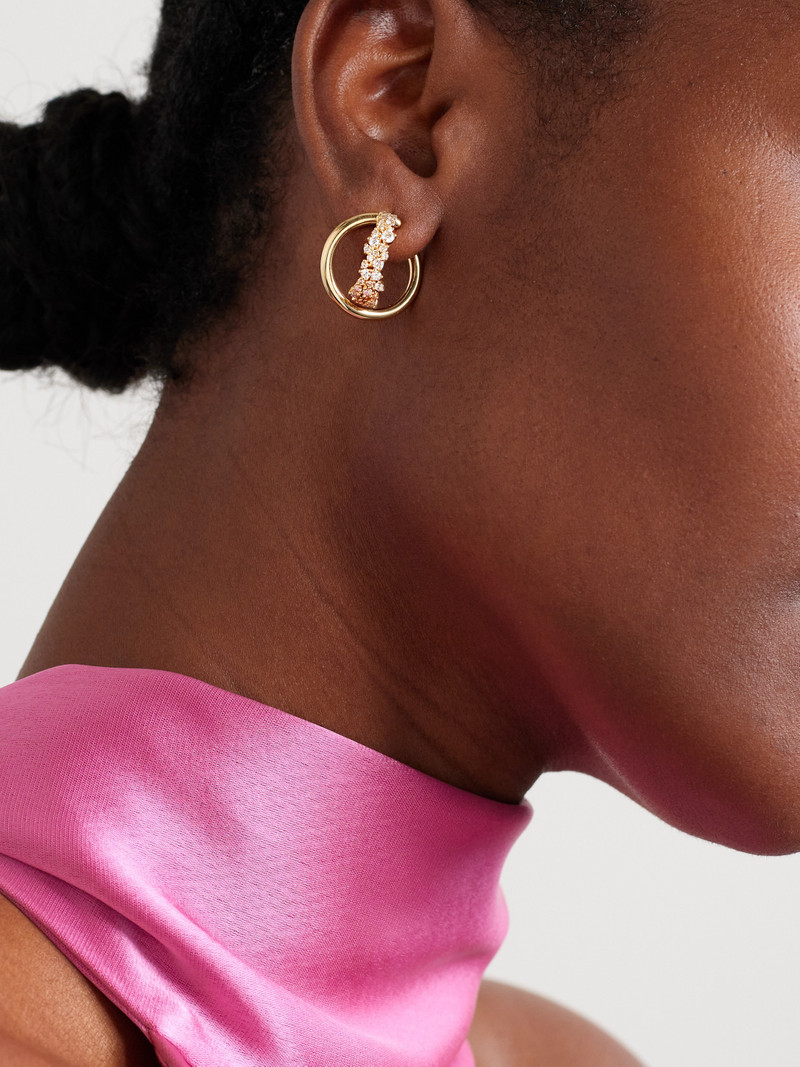 ANANYA Scatter Mini 18-karat Gold Diamond Hoop Earrings outlook