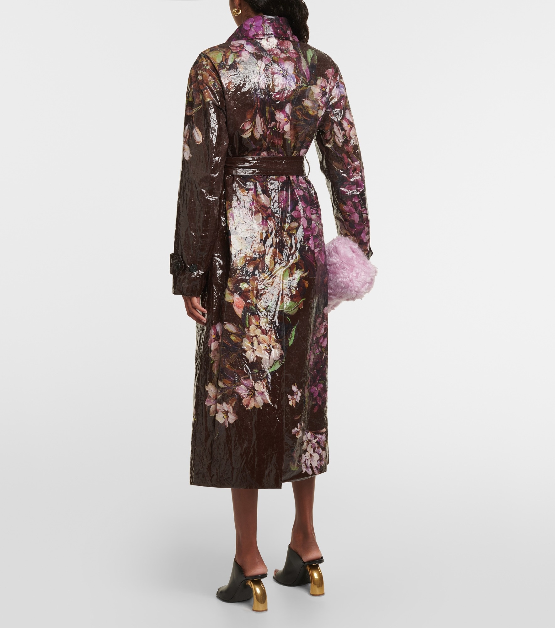 Ronas floral coated trench coat - 3