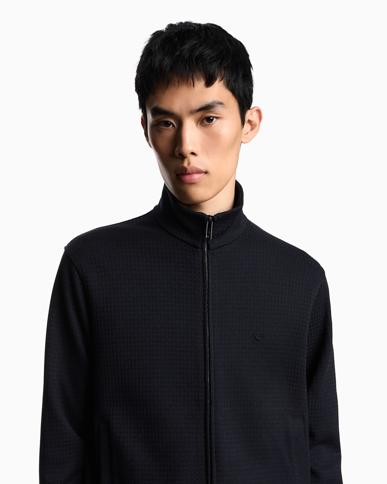 ASV FULL-ZIP SWEATSHIRT IN LYOCELL-BLEND JACQUARD JERSEY - 5