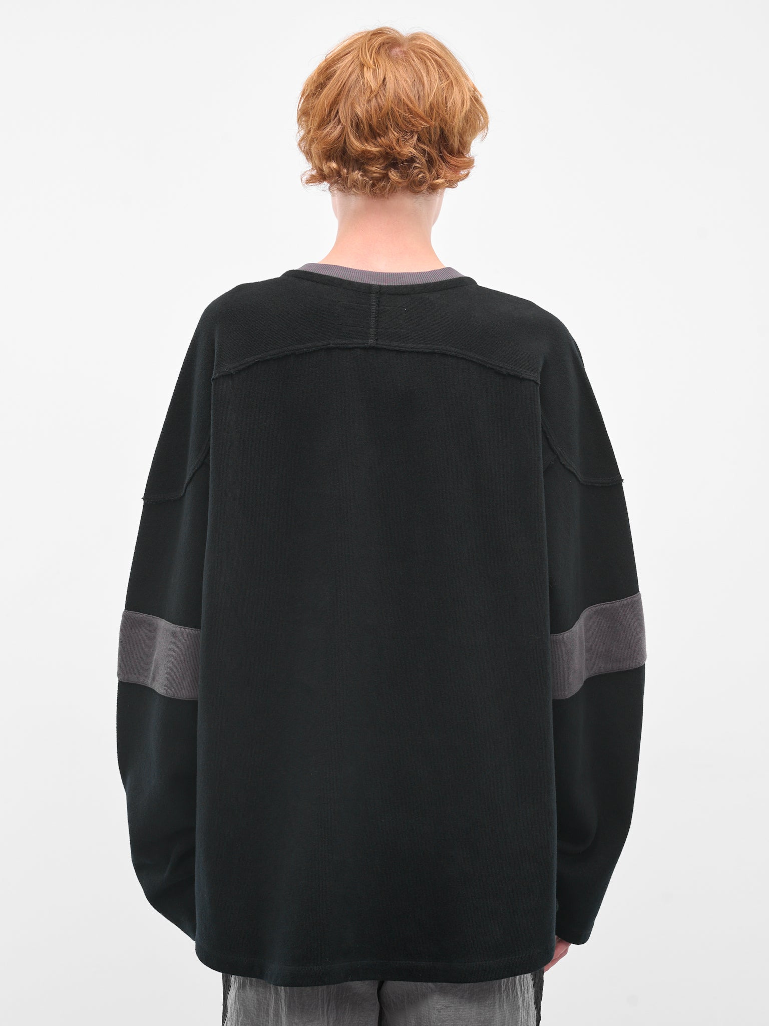 Black Embroidered Hockey Jersey Sweater - 3