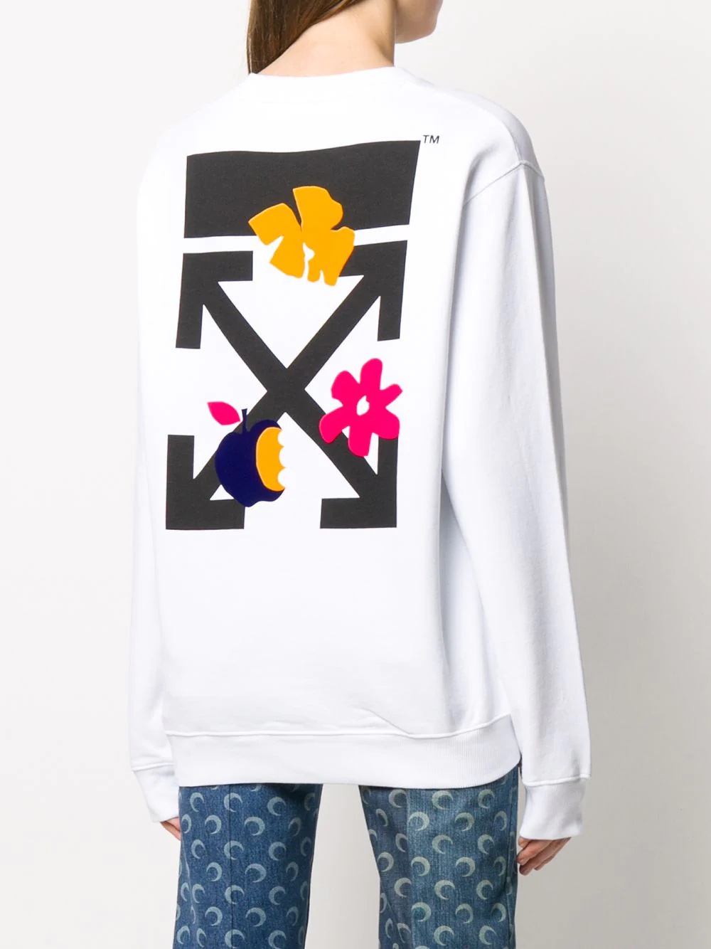 Flowers crew-neck sweatshirt - 4