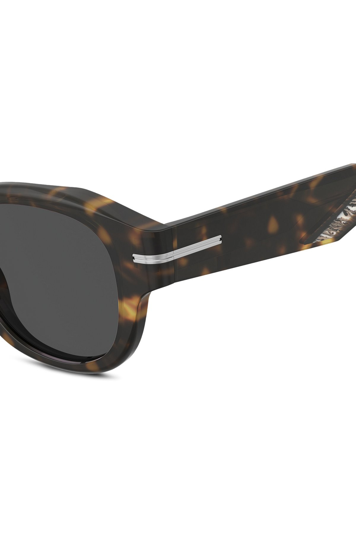 PATTERNED-ACETATE SUNGLASSES WITH SILVER-TONE HINGES - 2