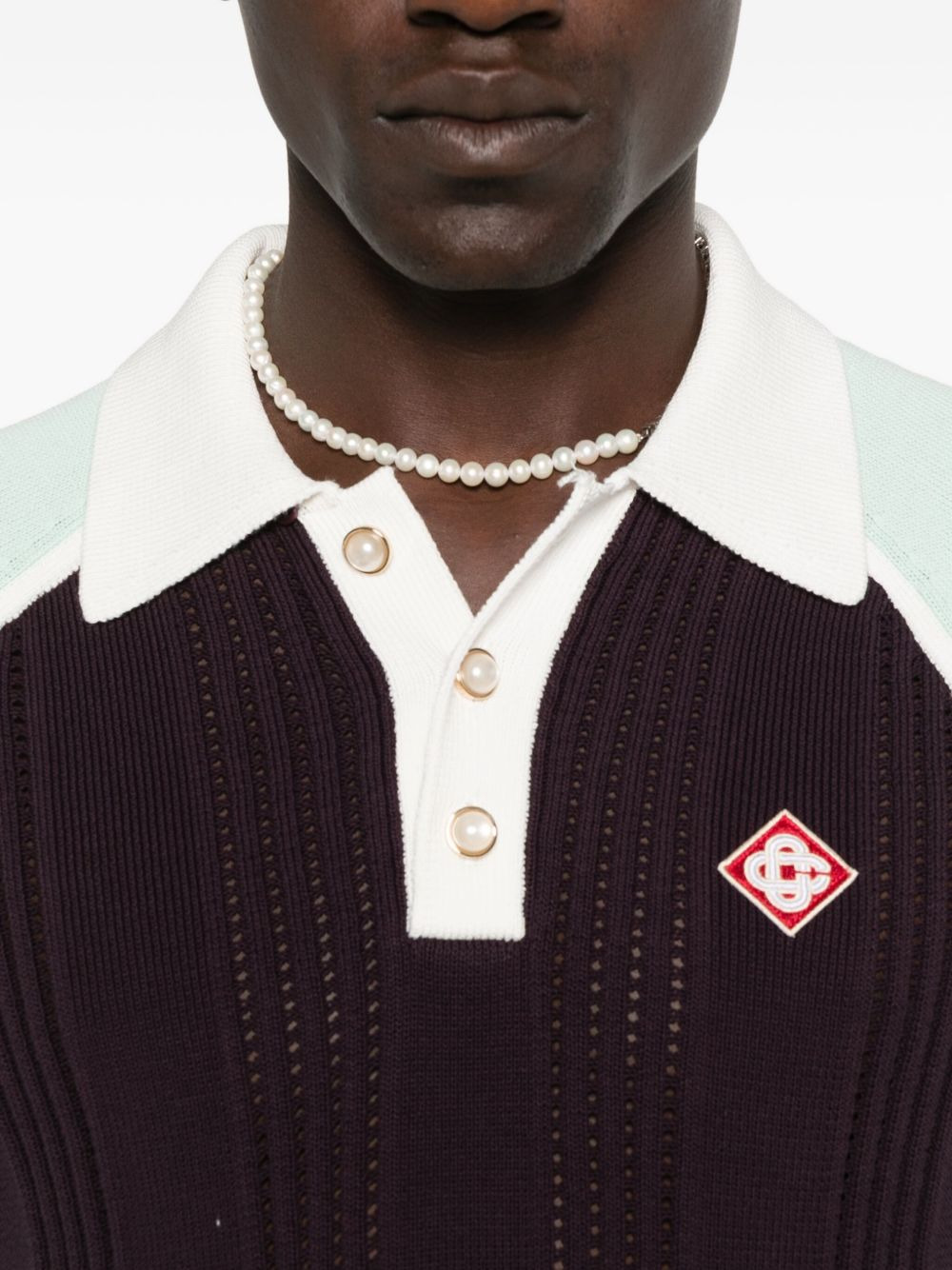 colourblock polo shirt - 4