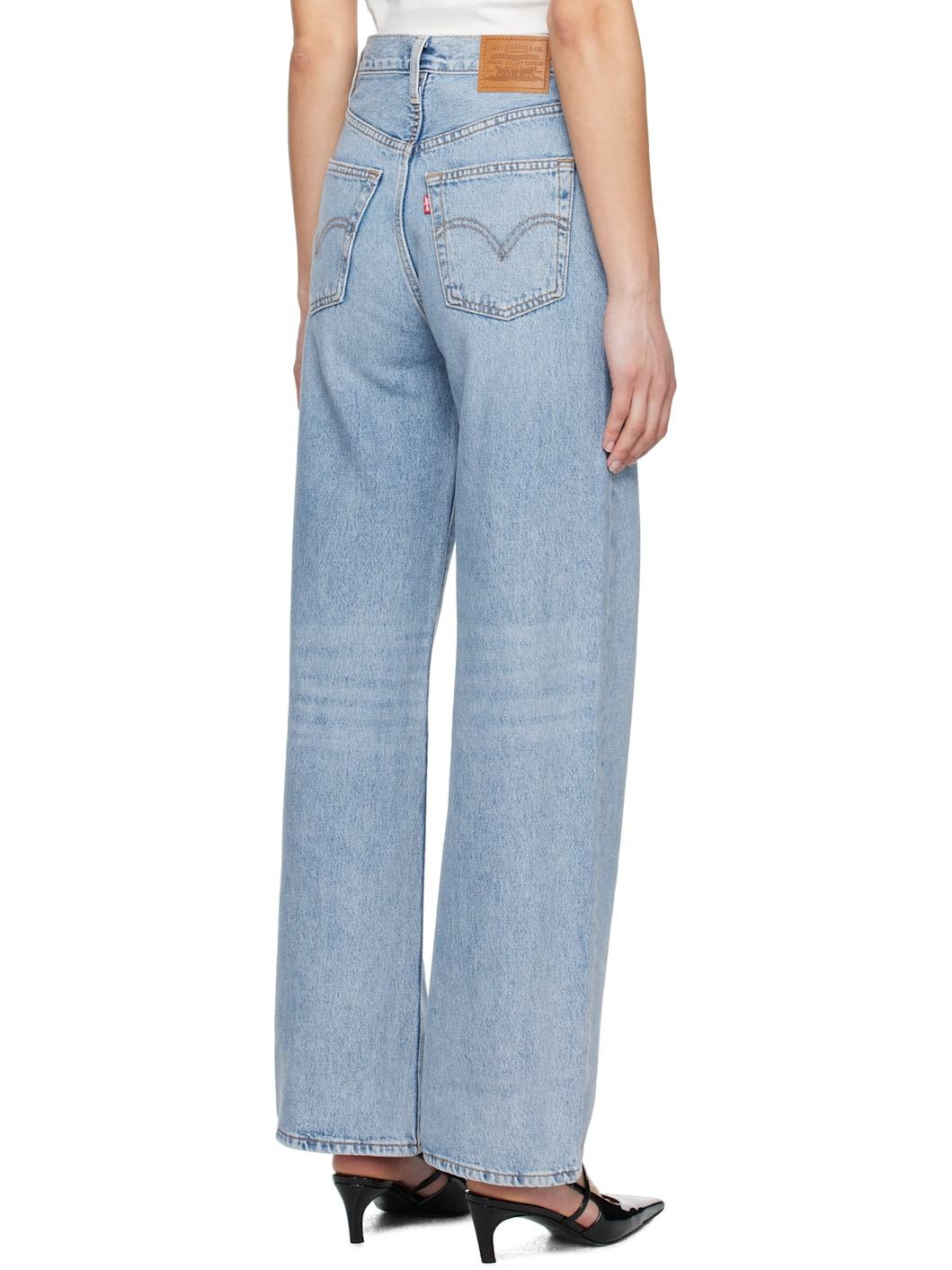 Blue Ribcage Wide Leg Jeans - 3