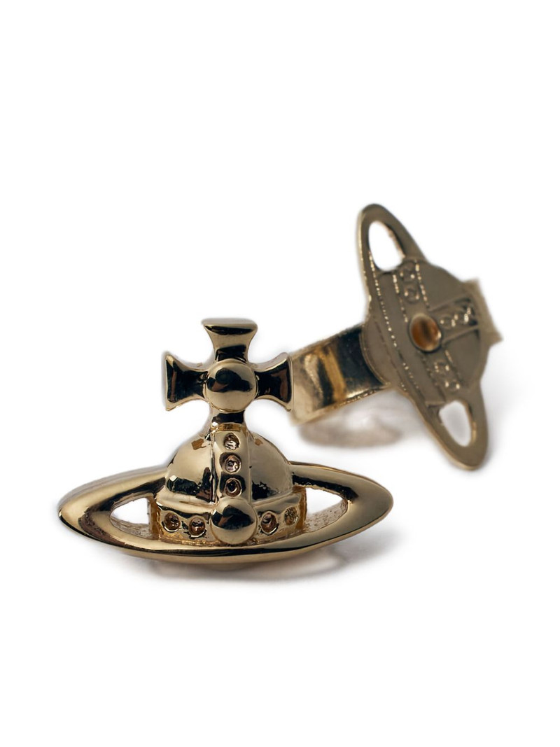 Orb-plaque stud earrings 3