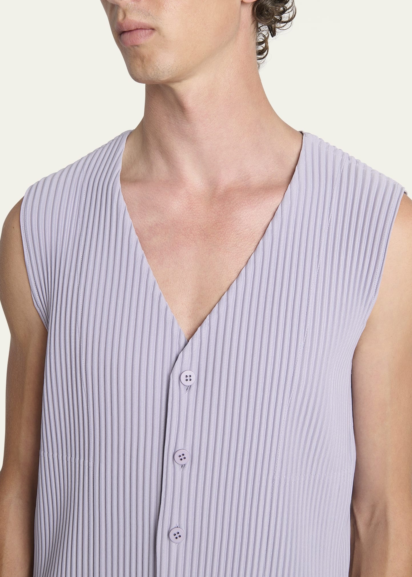 Men's Tailored Pleats Vest - 5