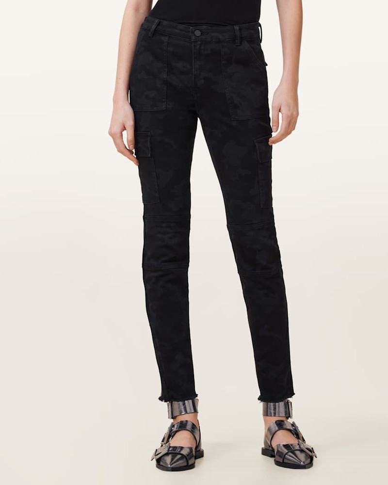 DURAN SKINNY BLACK CAMO CARGO JEANS 3