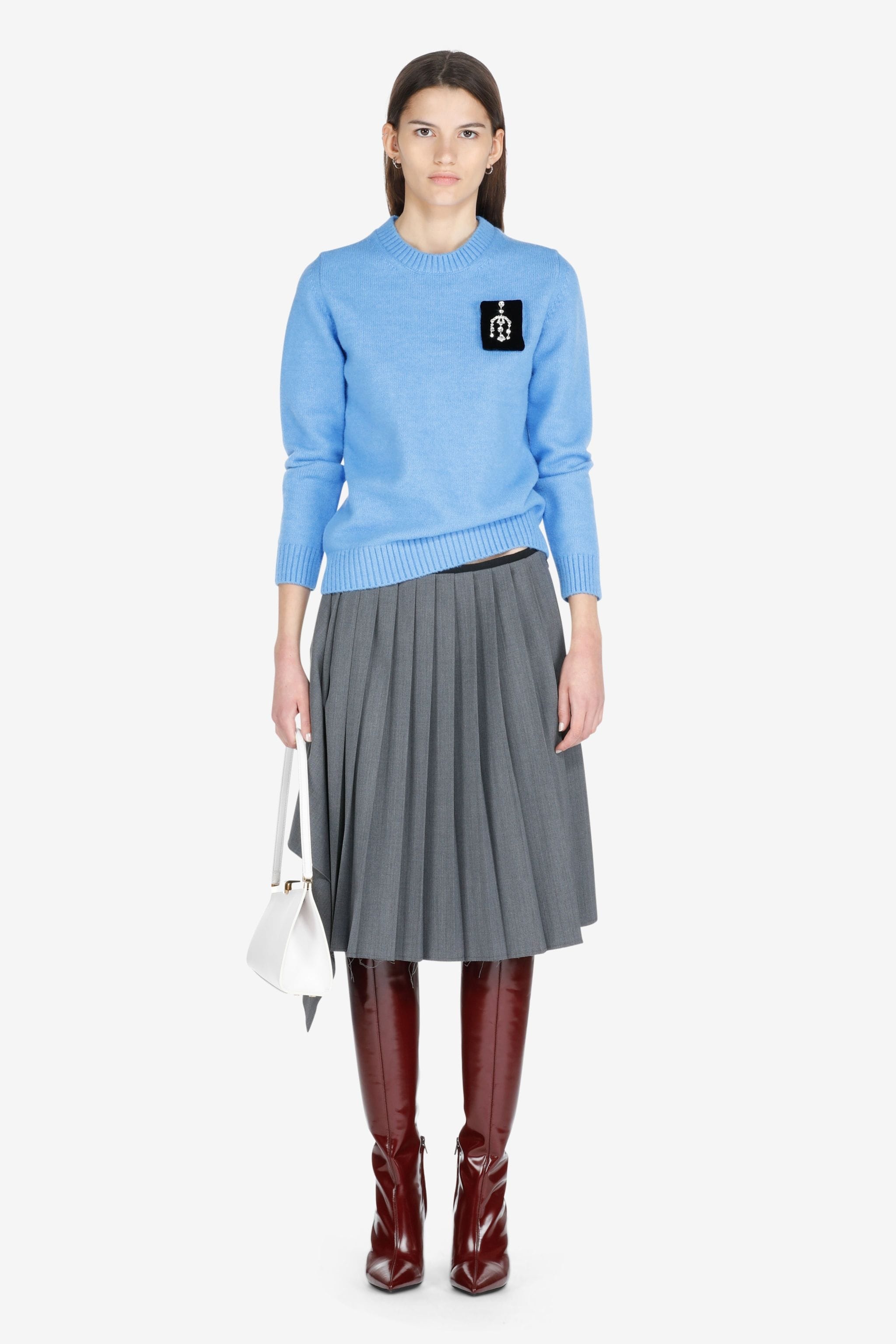 CRYSTAL-EMBELLISHED PATCH SWEATER - 4