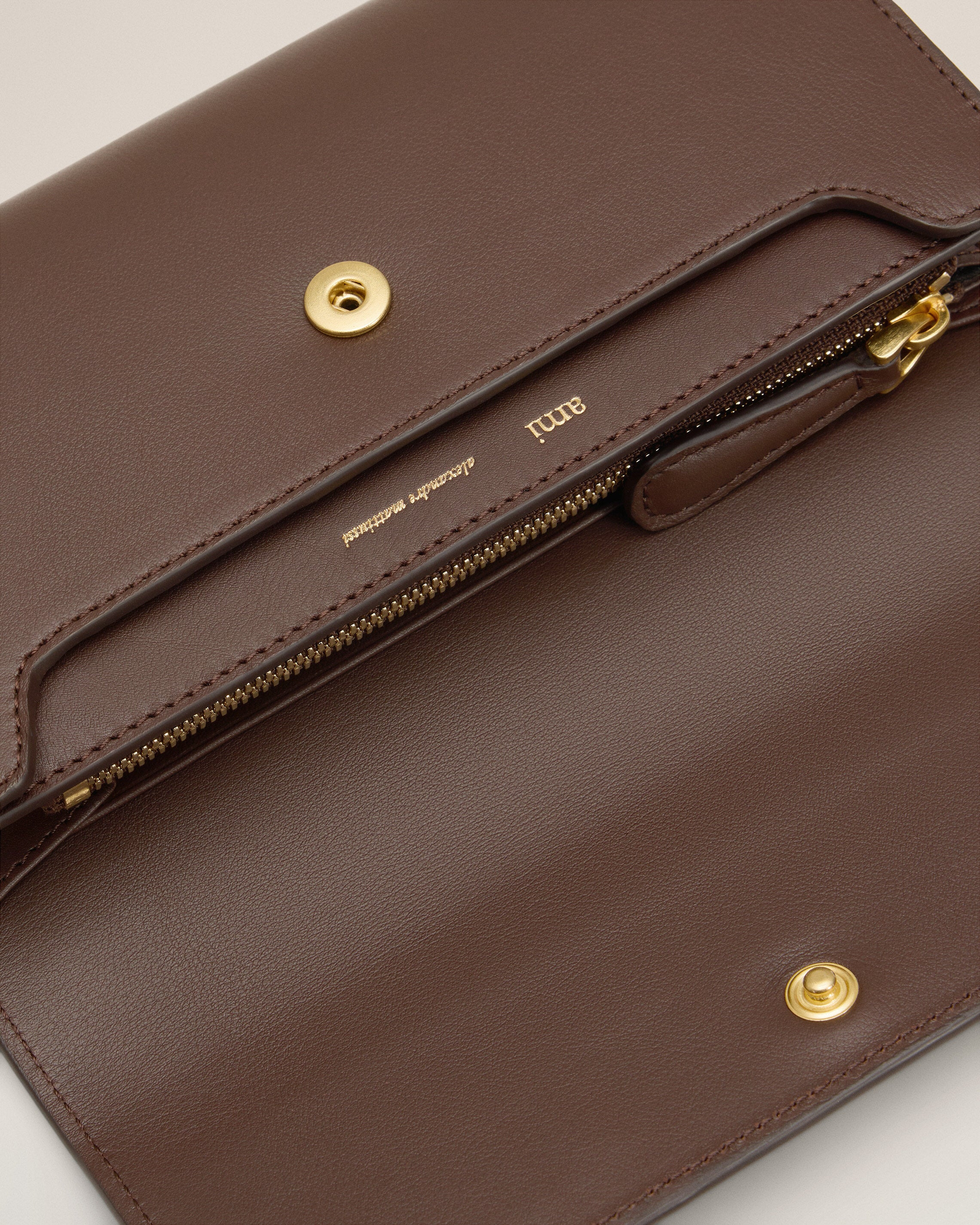 BROWN SMOOTH LEATHER CARROUSEL CONTINENTAL WALLET - 3
