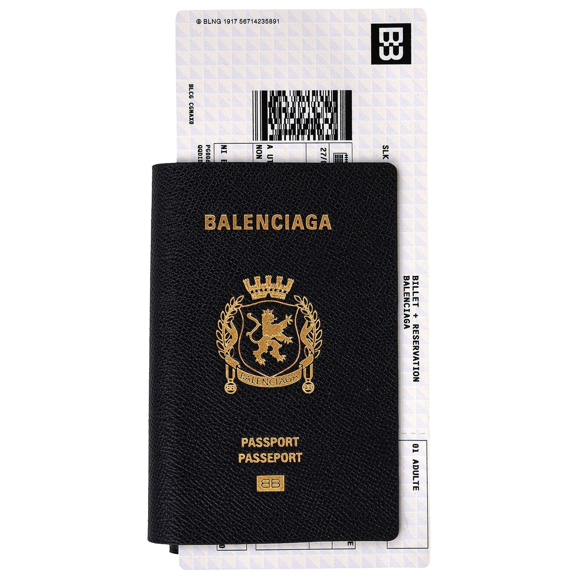 Balenciaga Passport Long Wallet 1 Ticket 'Black' - 1