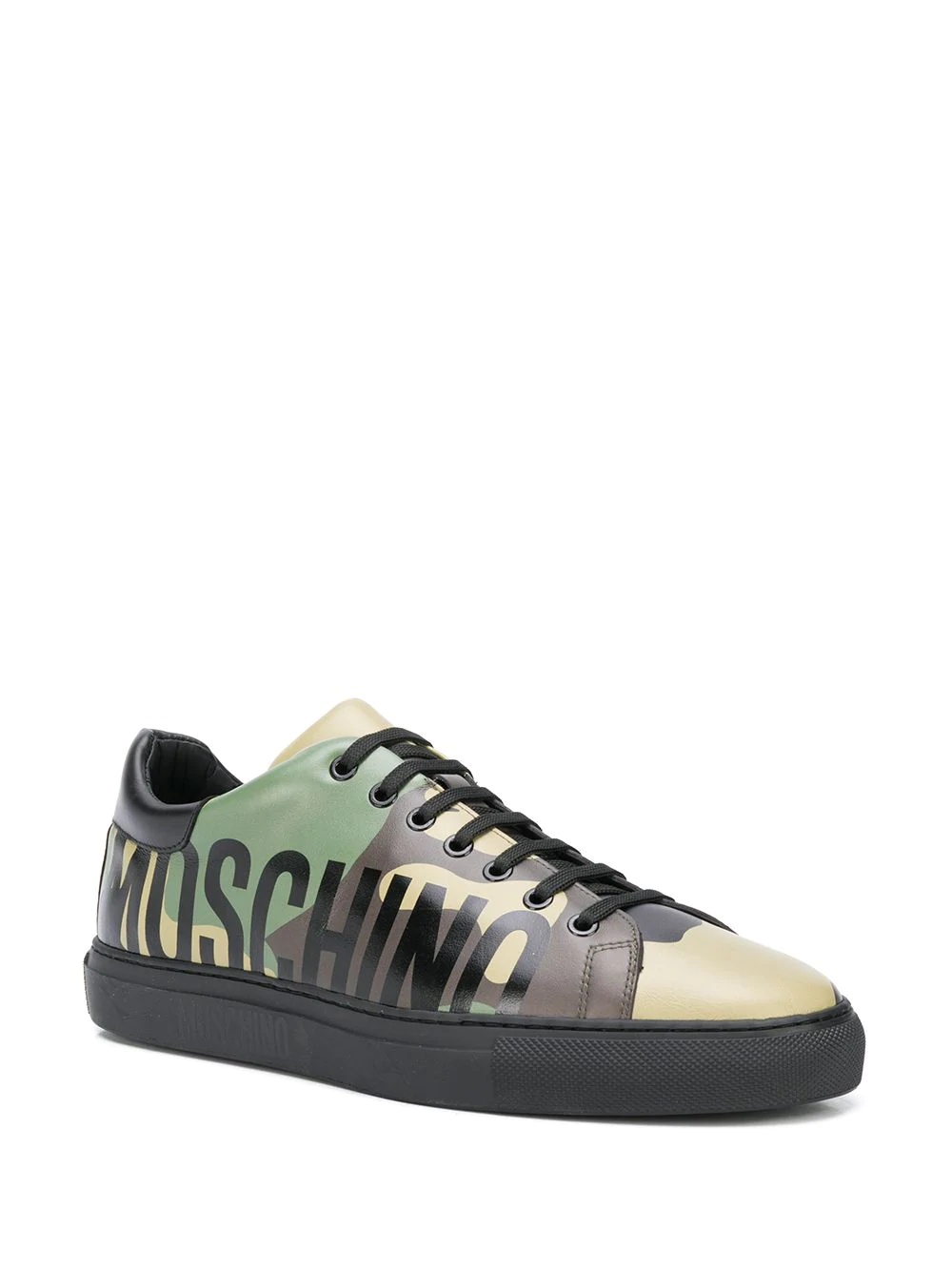 camouflage-print logo sneakers - 2