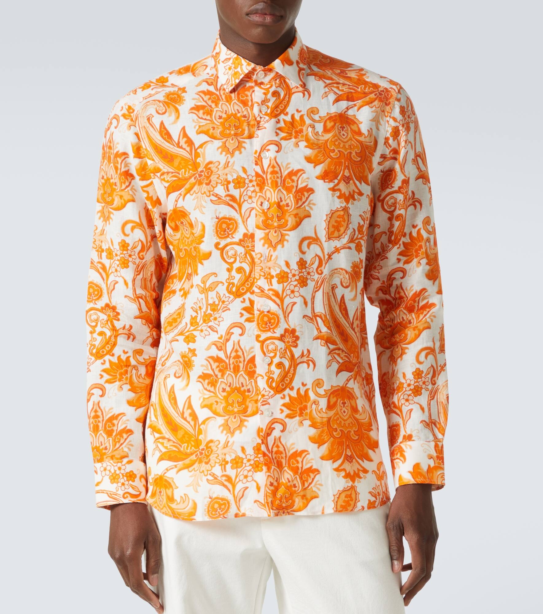 Roma printed linen shirt - 3