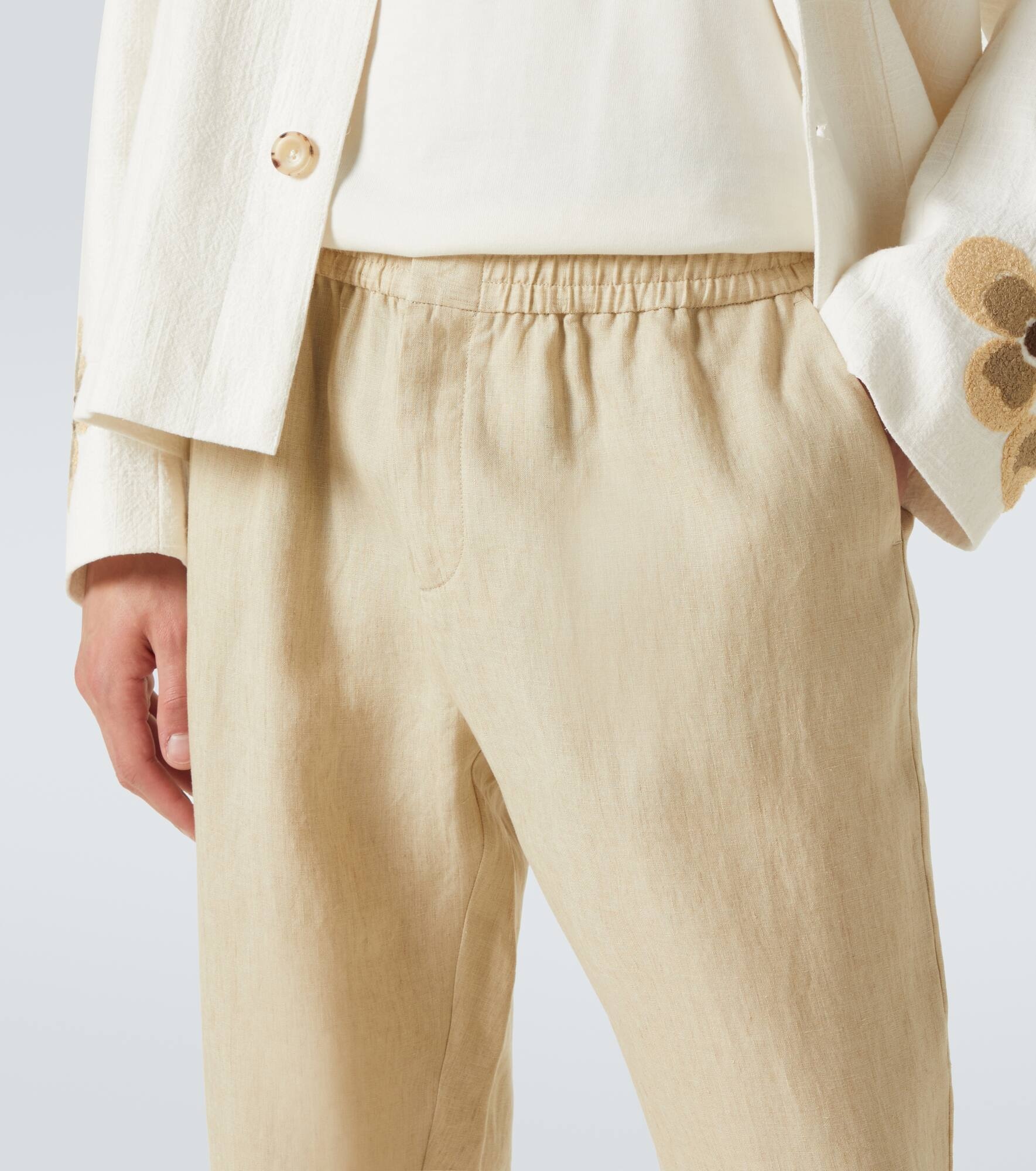 Linen straight pants - 5