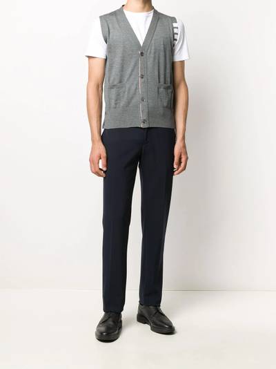 Thom Browne knitted 4-Bar V-neck vest outlook