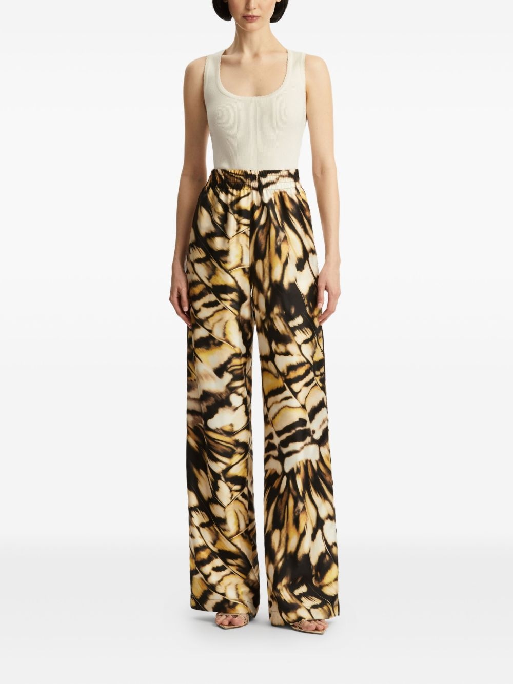 printed silk trousers - 2