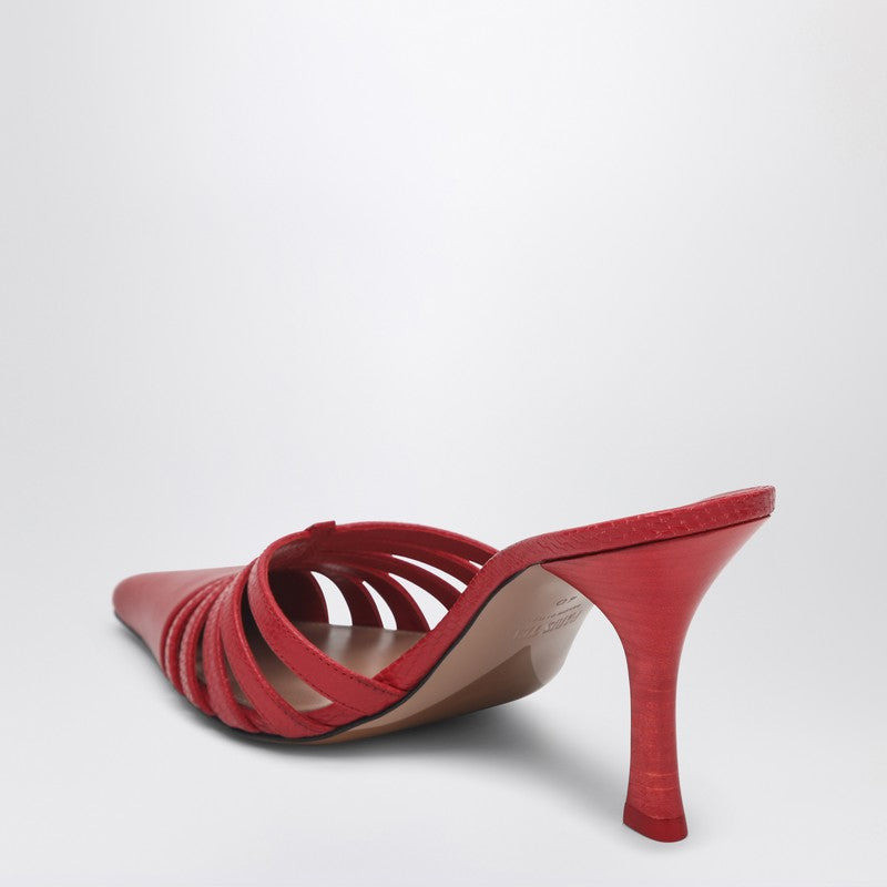 PARIS TEXAS RED LEATHER MULE NADIA outlook