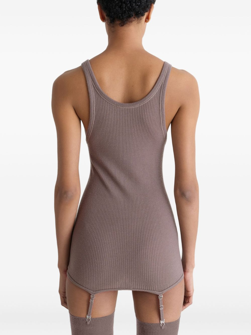ribbed suspender vest - 4