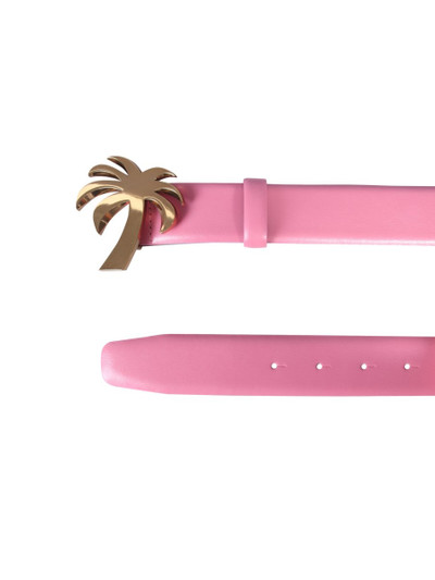 Palm Angels LEATHER BELT WITH PALM BUCKLE outlook