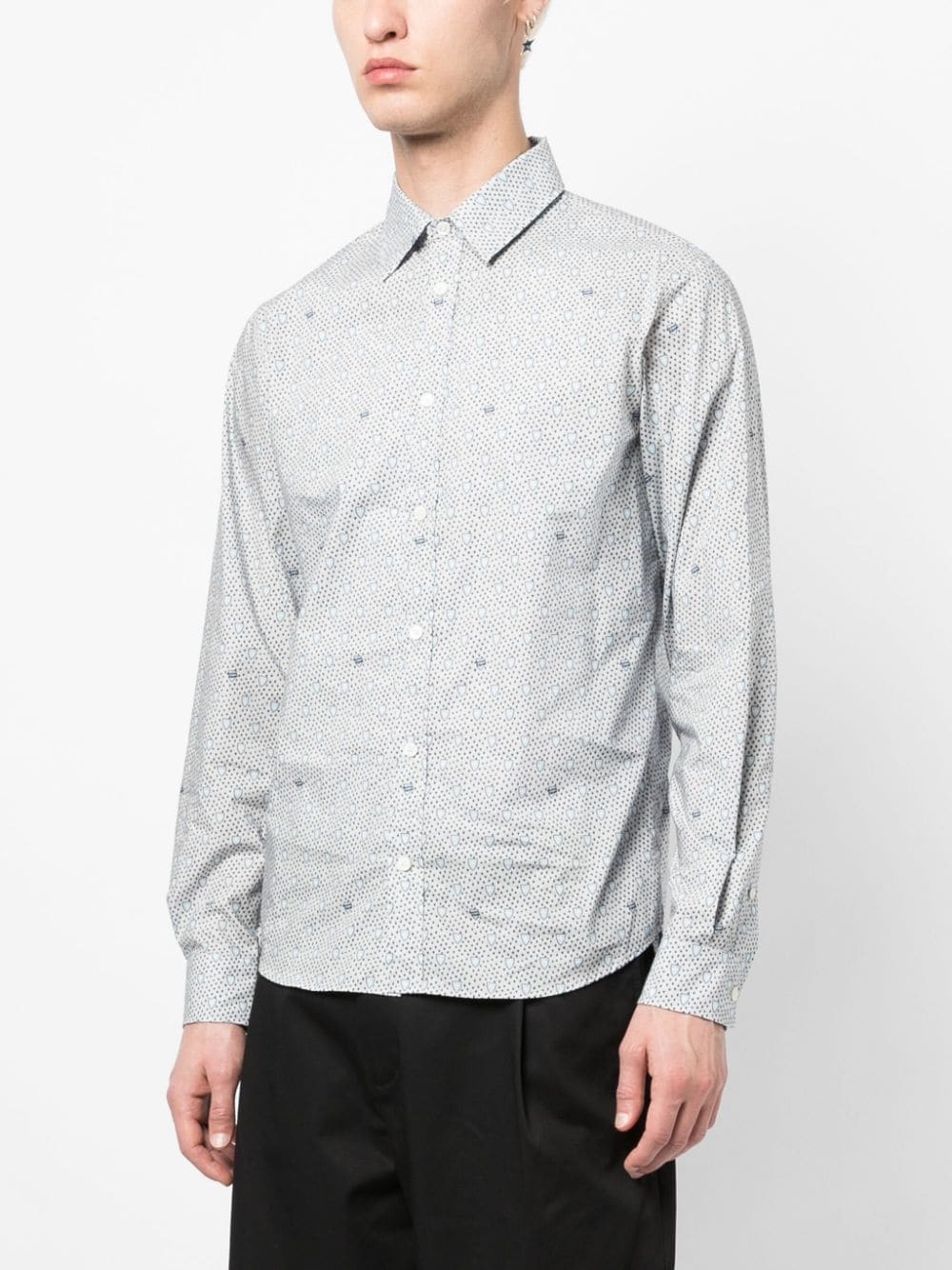 CLASSIC SHIRT IN SHIELD PRINTED COTTON - 5