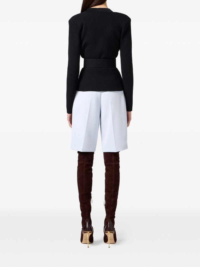 v-neck belted blazer 4