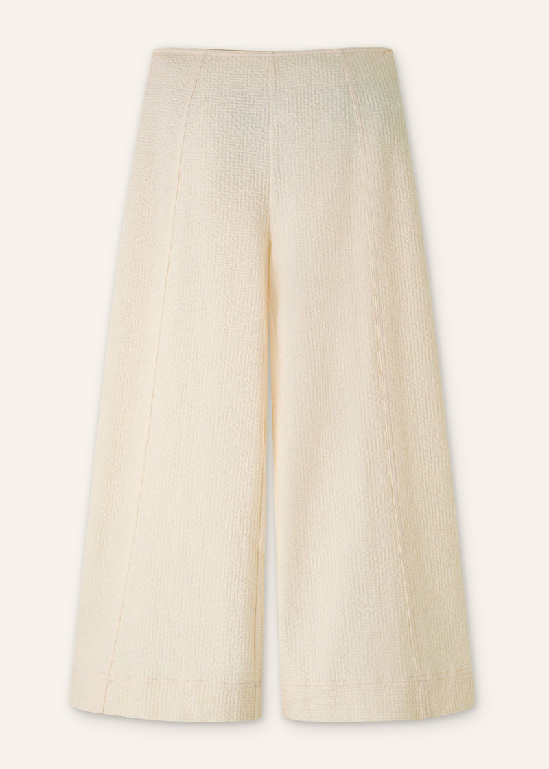 Textured Ponte Crop Wide-Leg Pant 6