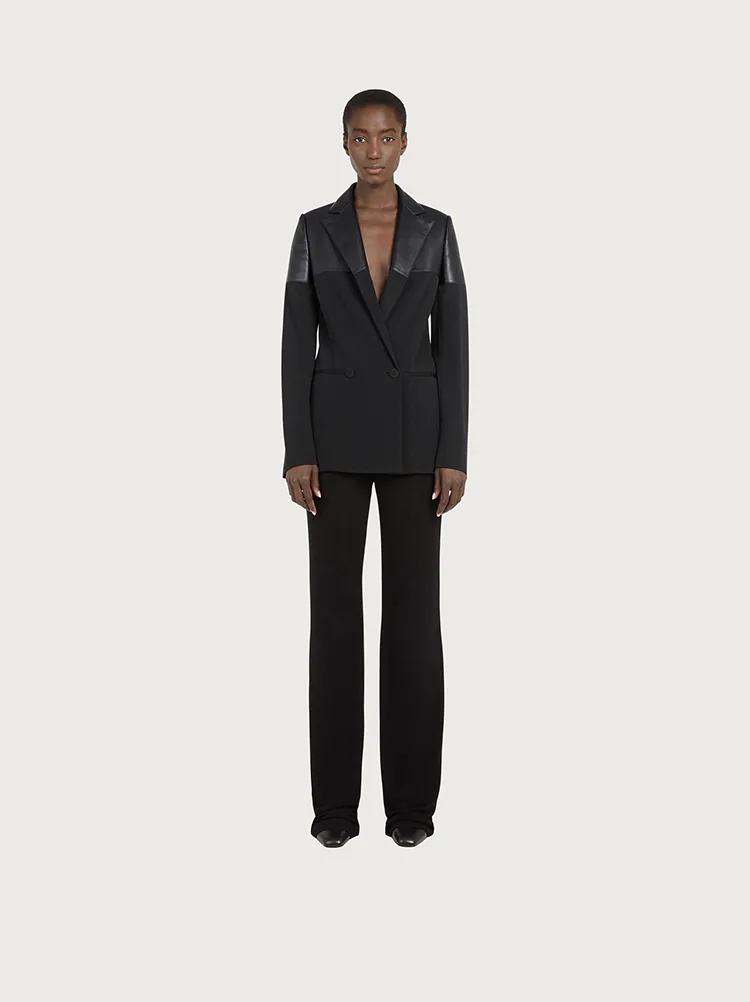 BLAZER WITH NAPPA INSERTS - 2