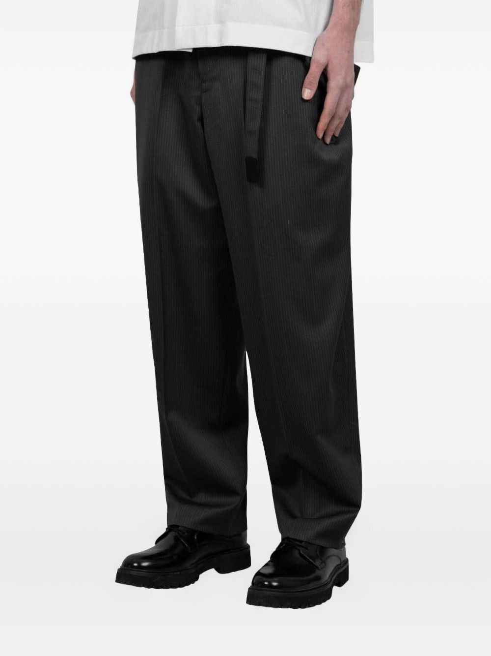pinstripe wool trousers - 2