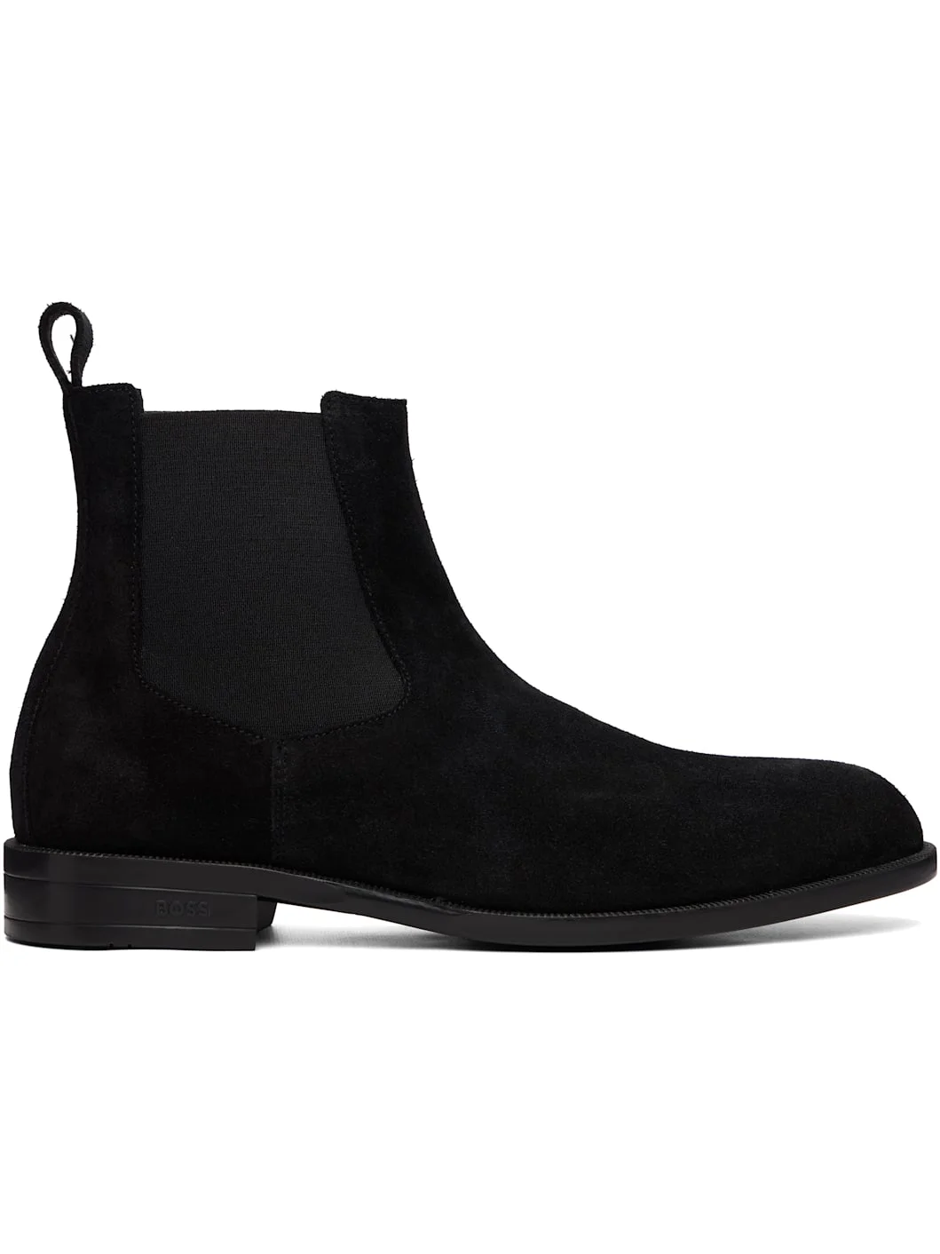 Black Suede Elasticated Panels Chelsea Boots - 1