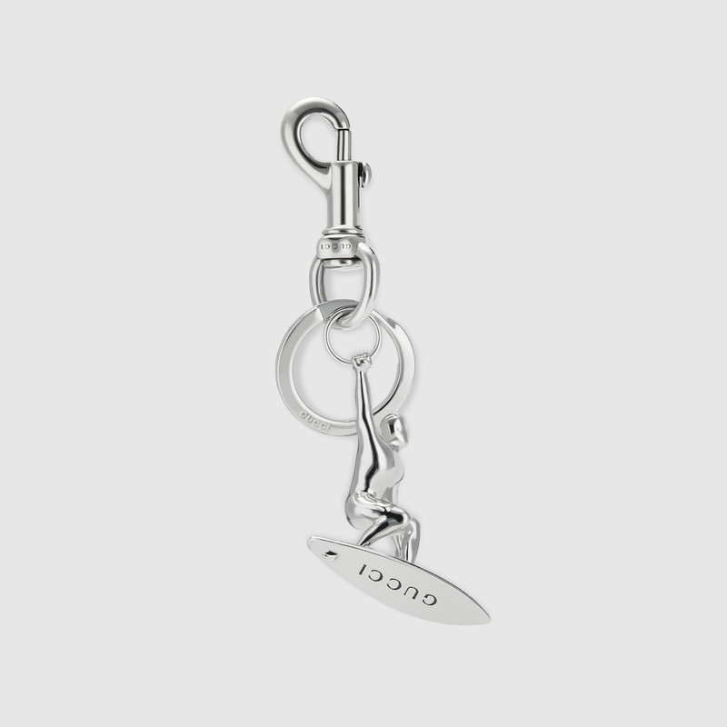 Engraved surfer keychain charm 1