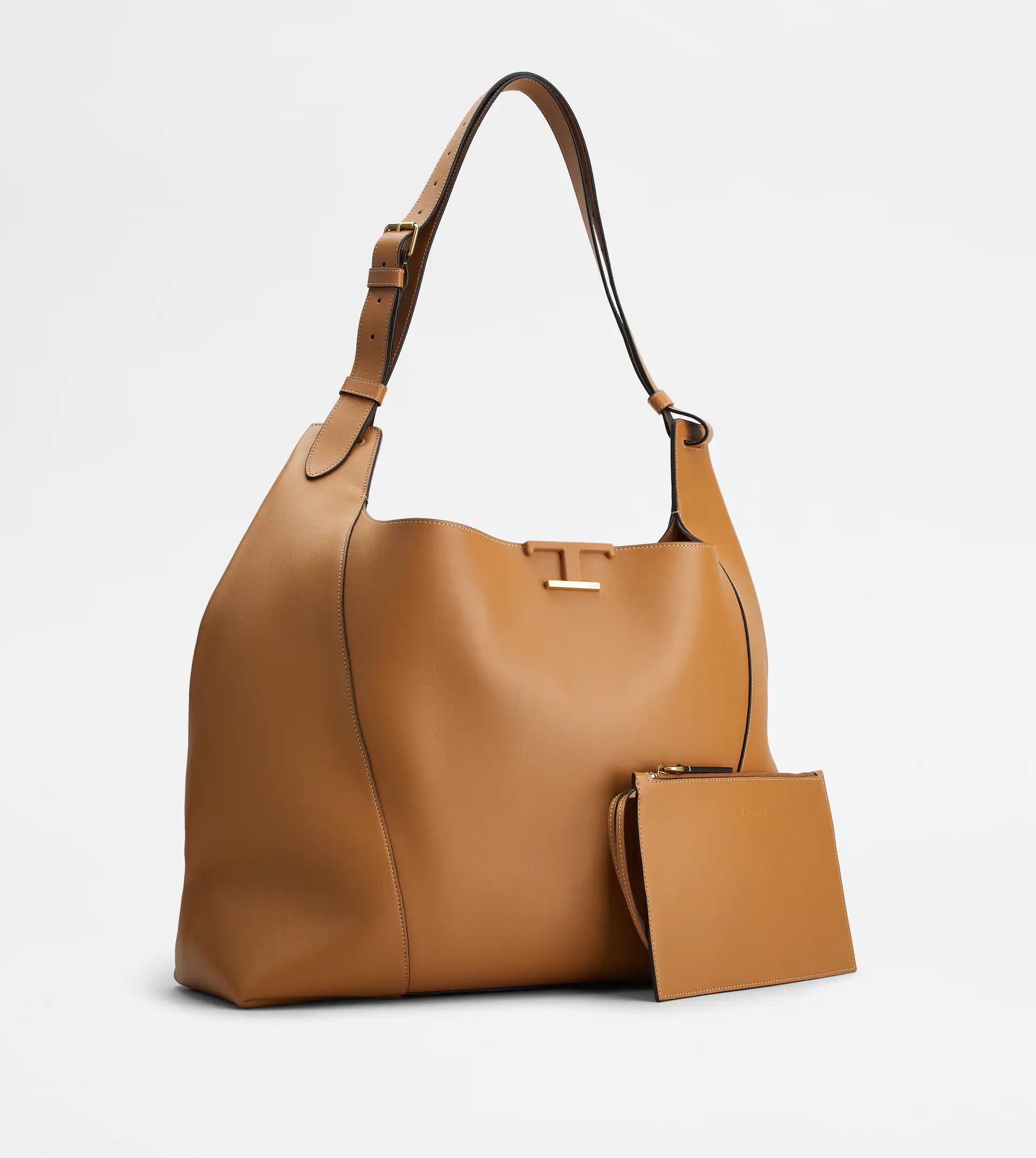 TIMELESS BAG IN LEATHER LARGE - BROWN - 3