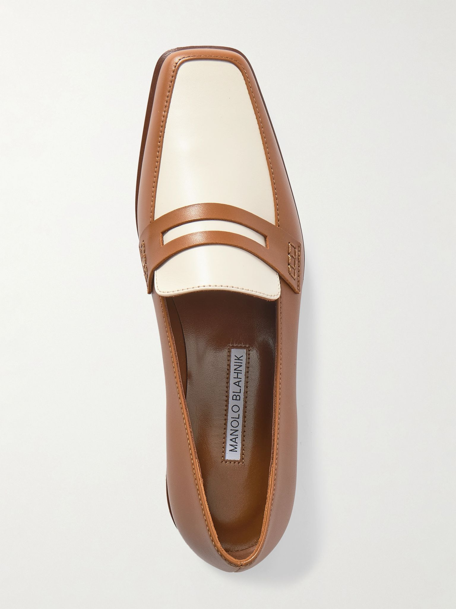 Polonoff two-tone leather loafers Brown - 5