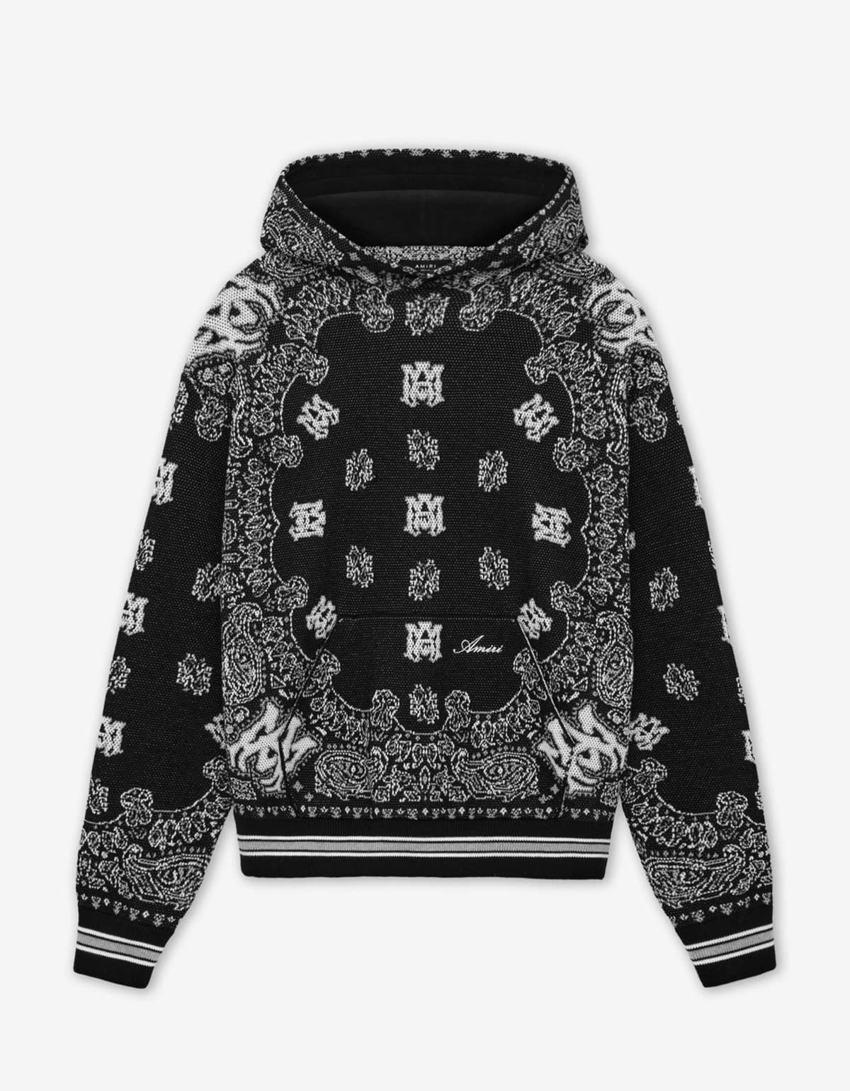 Amiri Black Bandana Hoodie - 1