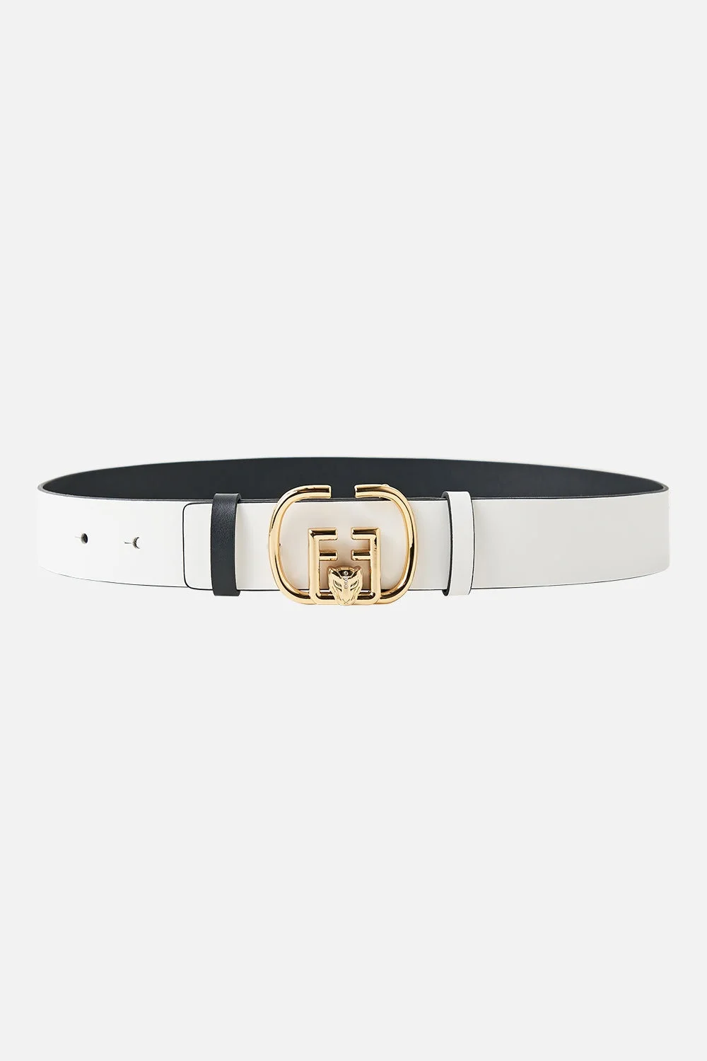 REVERSIBLE MONOGRAM BUCKLE BELT - 1