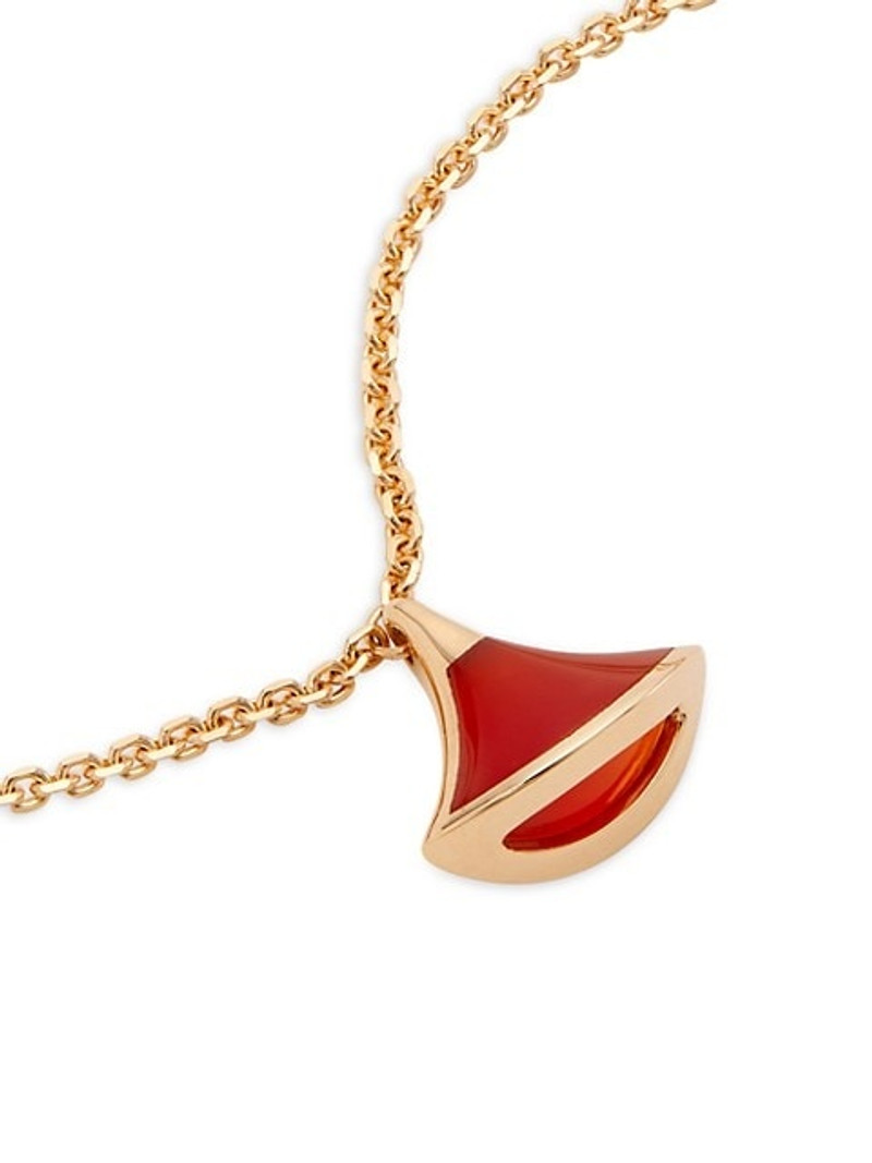 Divas' Dream 18K Rose Gold & Carnelian Pendant Double-Strand Bracelet 4