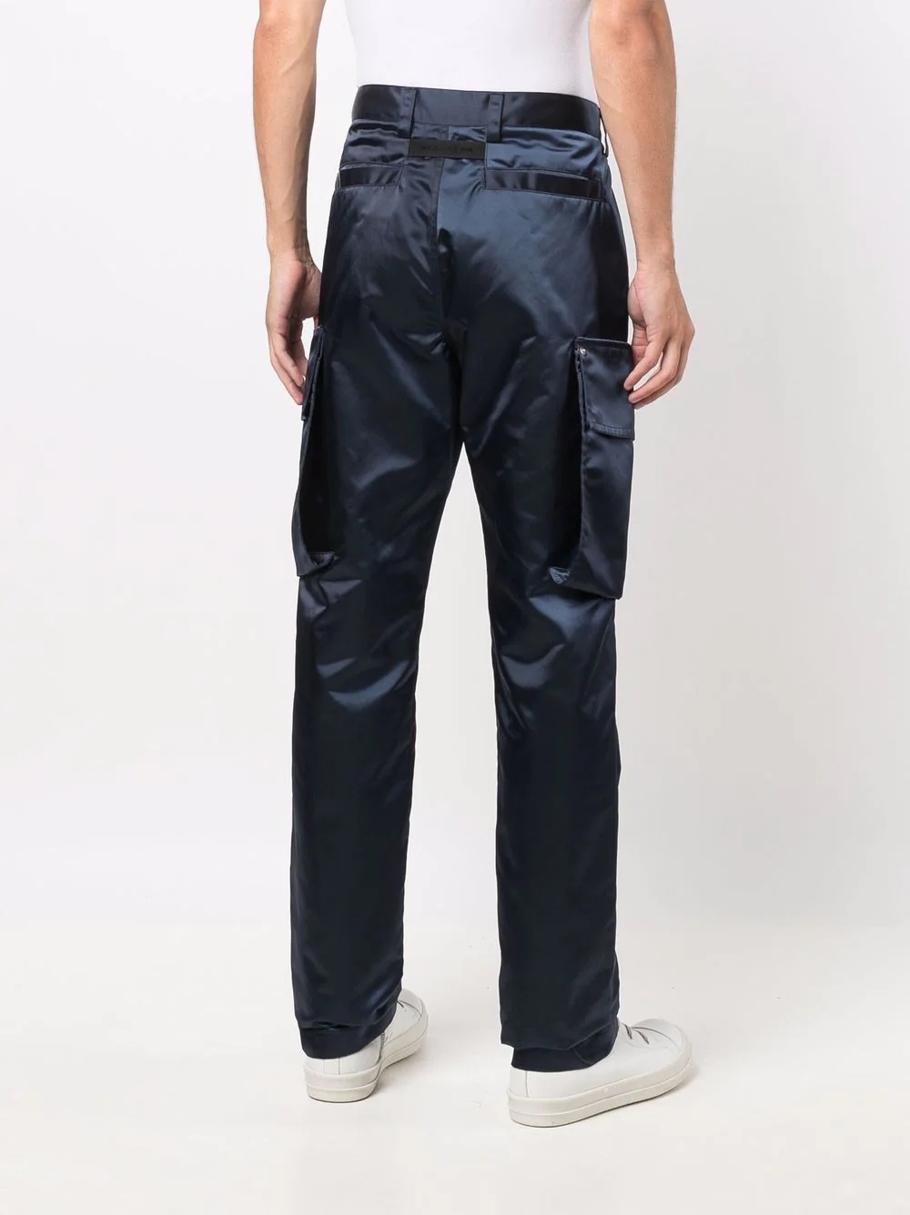 high-shine slim-cut trousers - 4