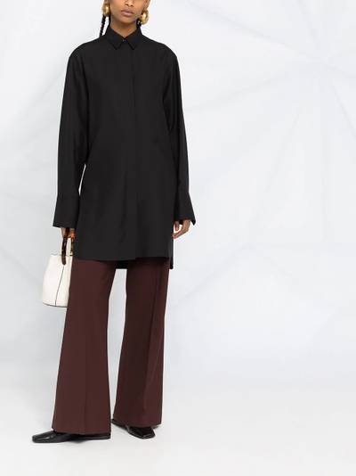 Jil Sander oversize silk shirt outlook