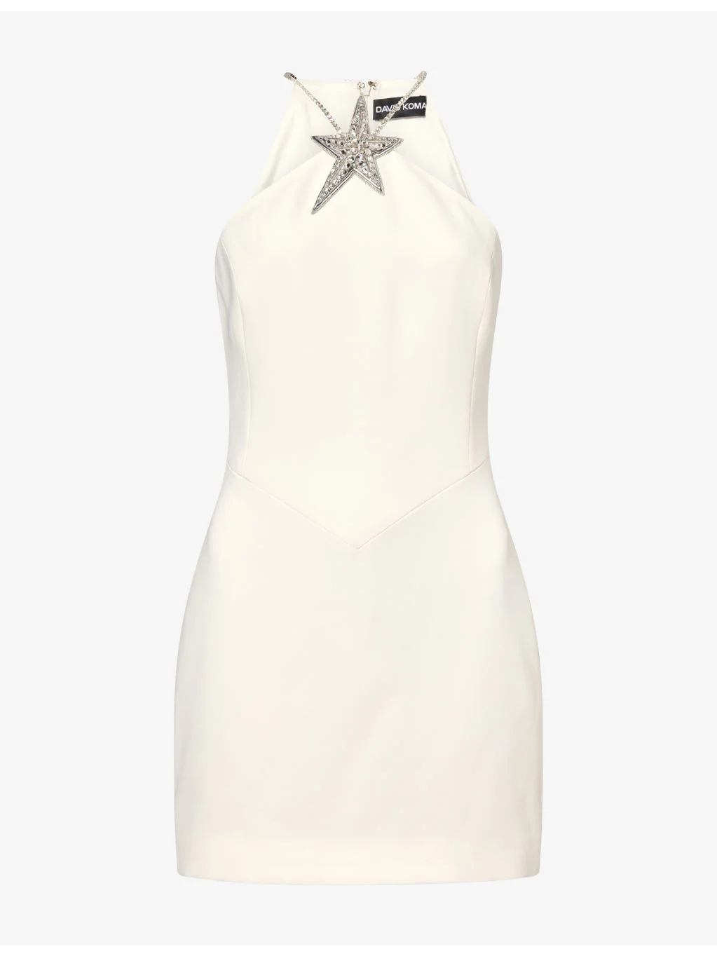 Crystal-Embellished Star Crepe Mini Dress - 1