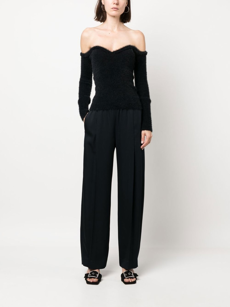 Vince elasticated-waist straight-leg trousers outlook
