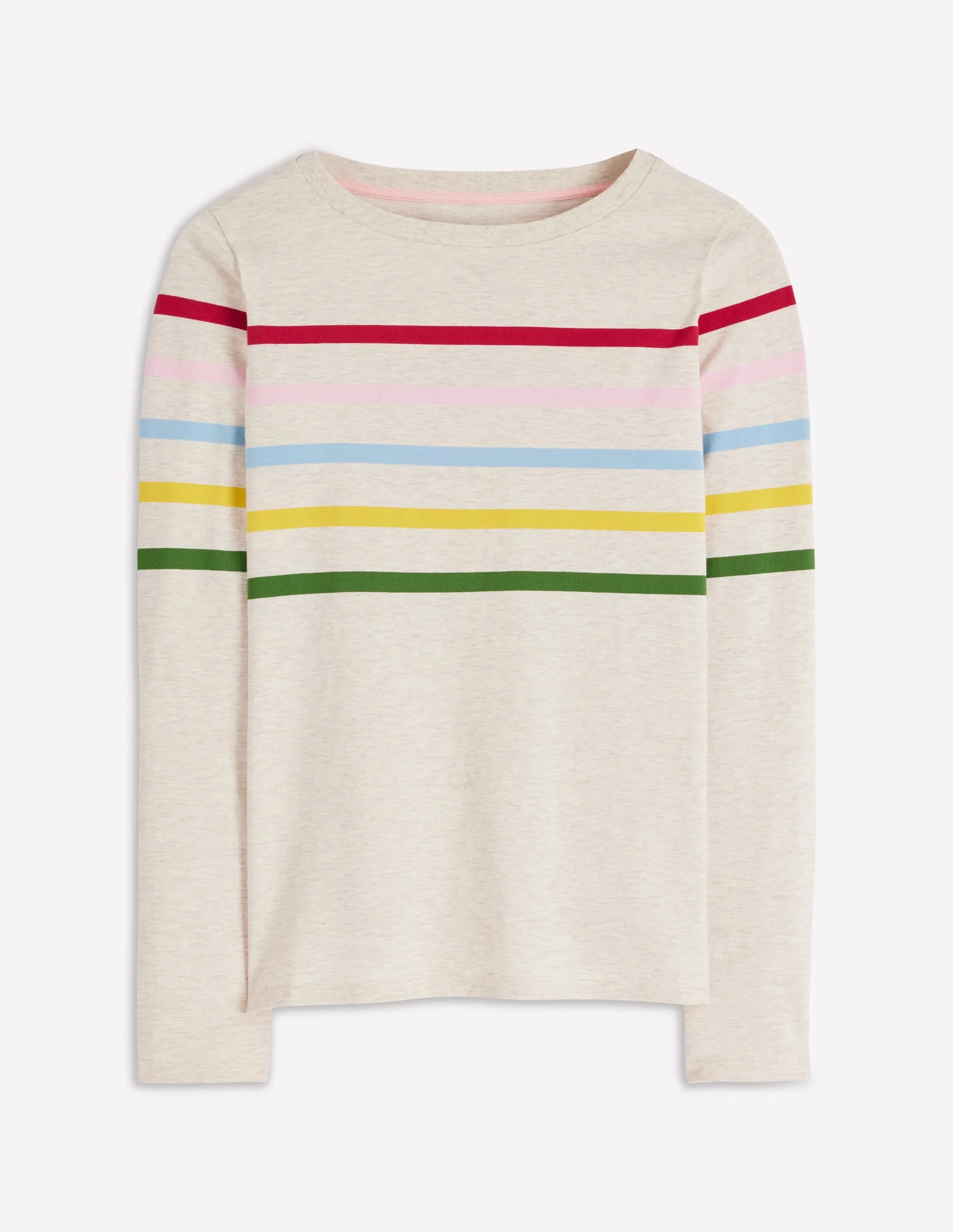 Olivia Long Sleeve Breton-Oatmeal Marl Placed Breton - 1