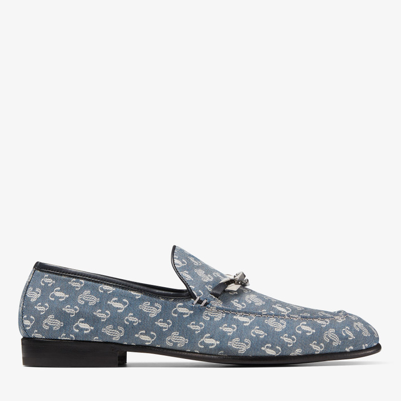 Marti Reverse
Denim JC Monogram Loafers with Chain Embellishment 1