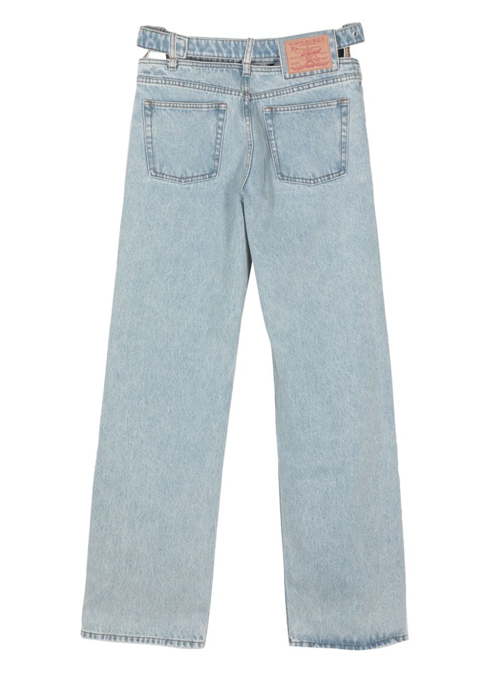 belted wide-leg jeans - 2