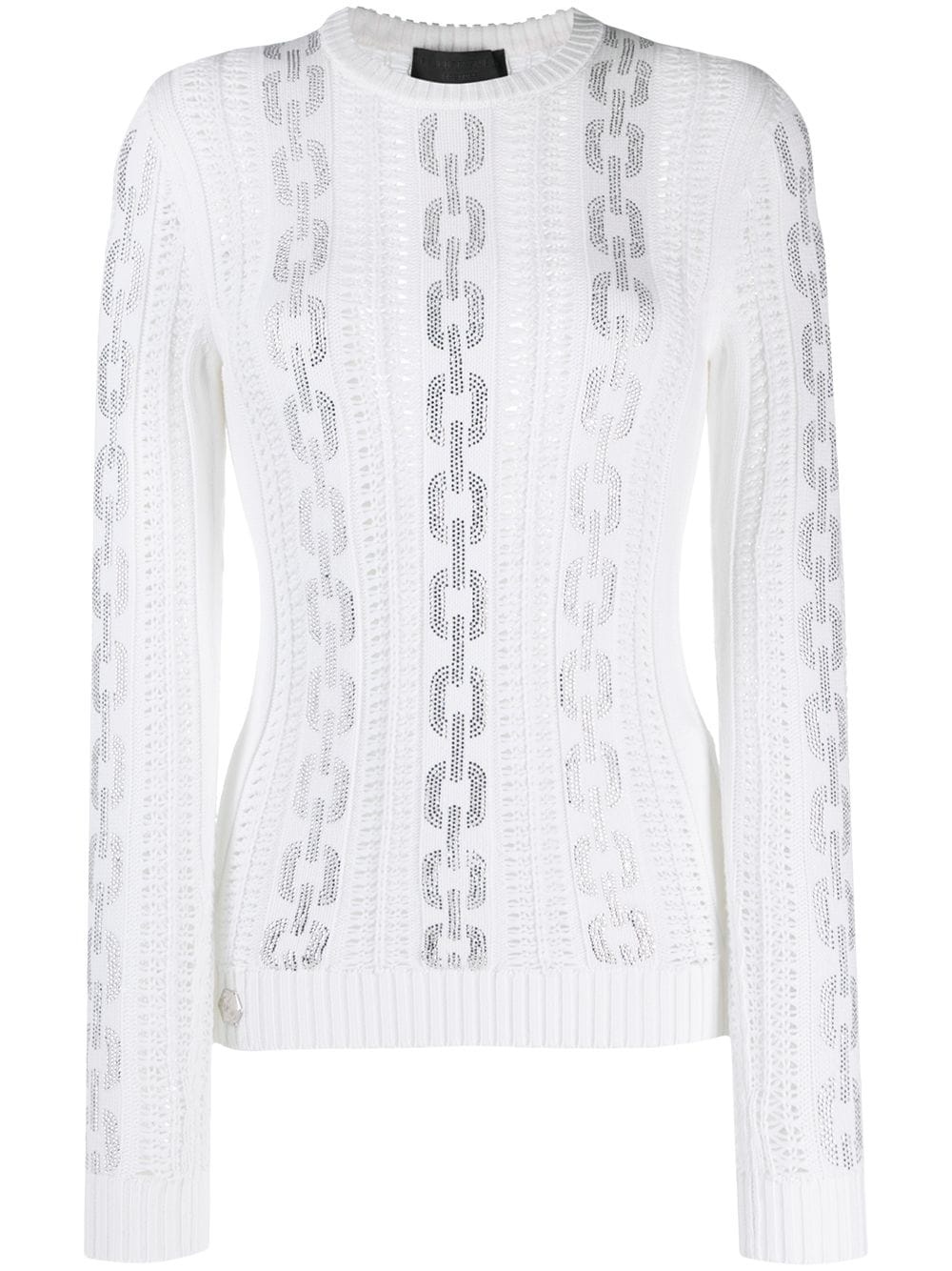 crystal chain print jumper - 1