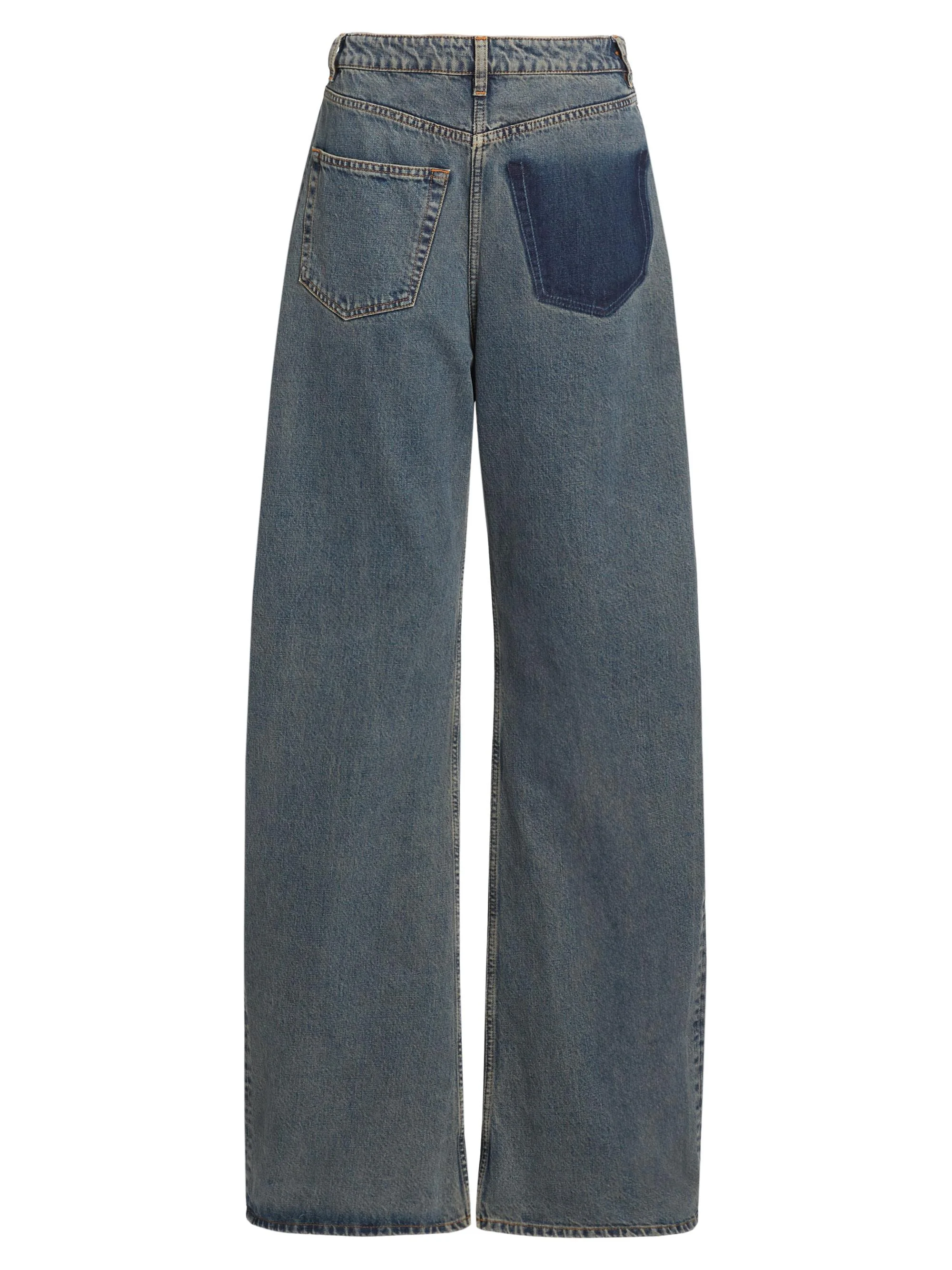 Women's Cotton Wide-Leg Jeans - Light Grey - 1
