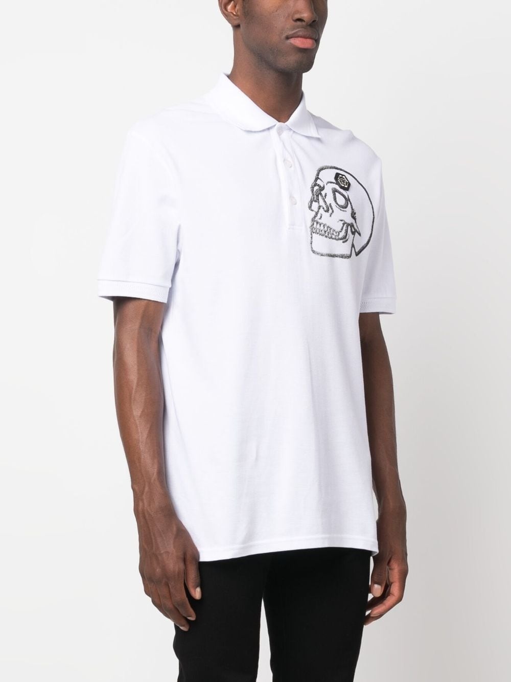 skull-print polo shirt - 3