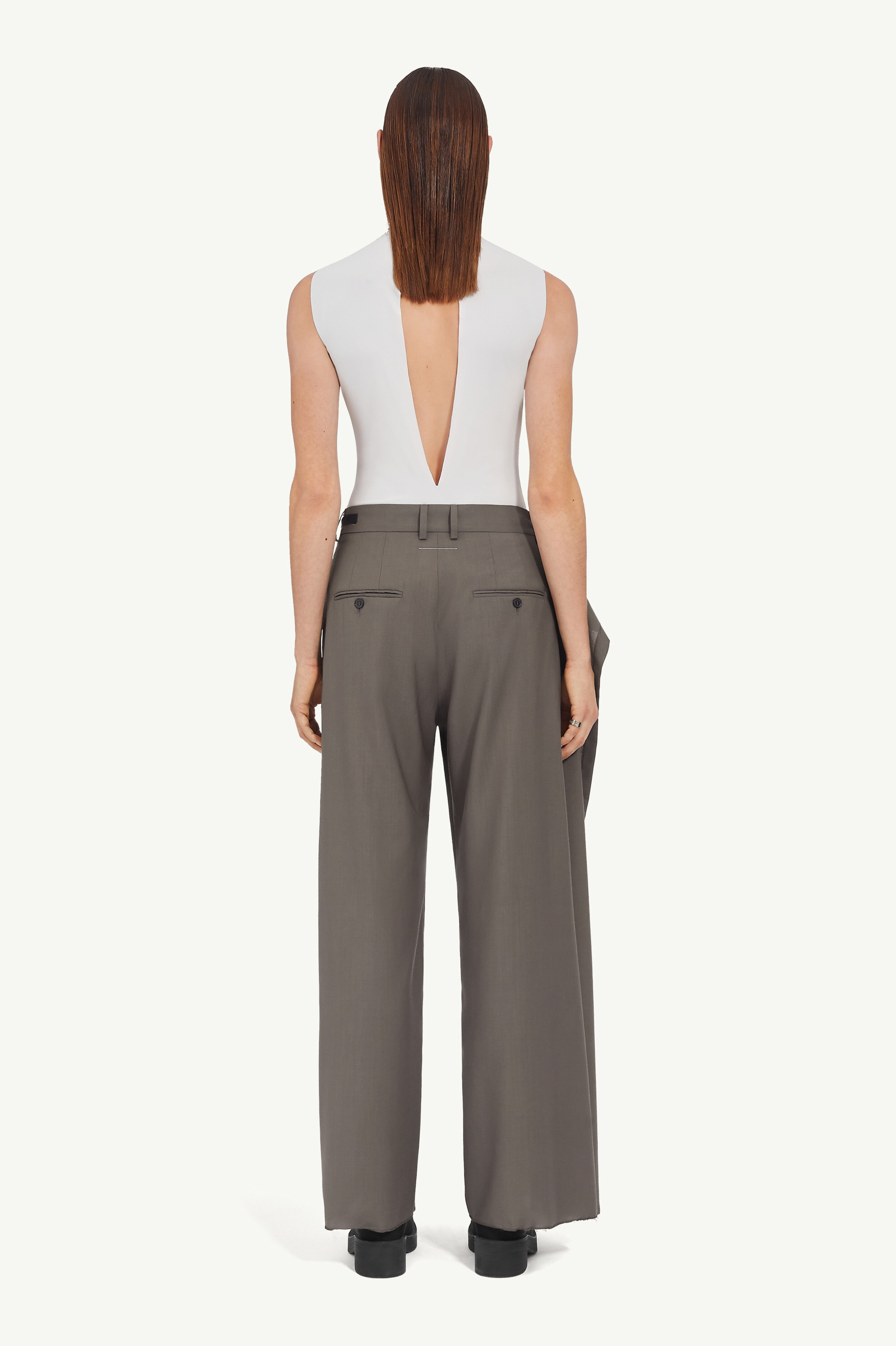 Tailoring Wool Canvas Trousers - 4