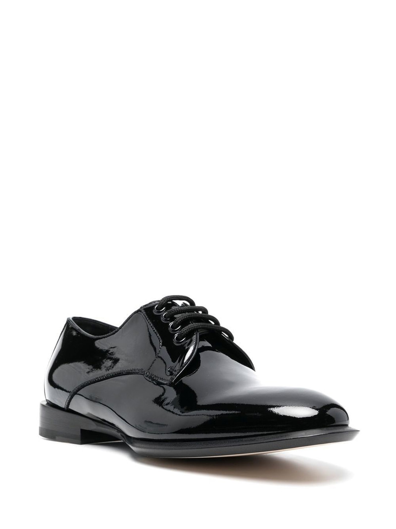 Alexander McQueen patent-leather Oxford shoes outlook