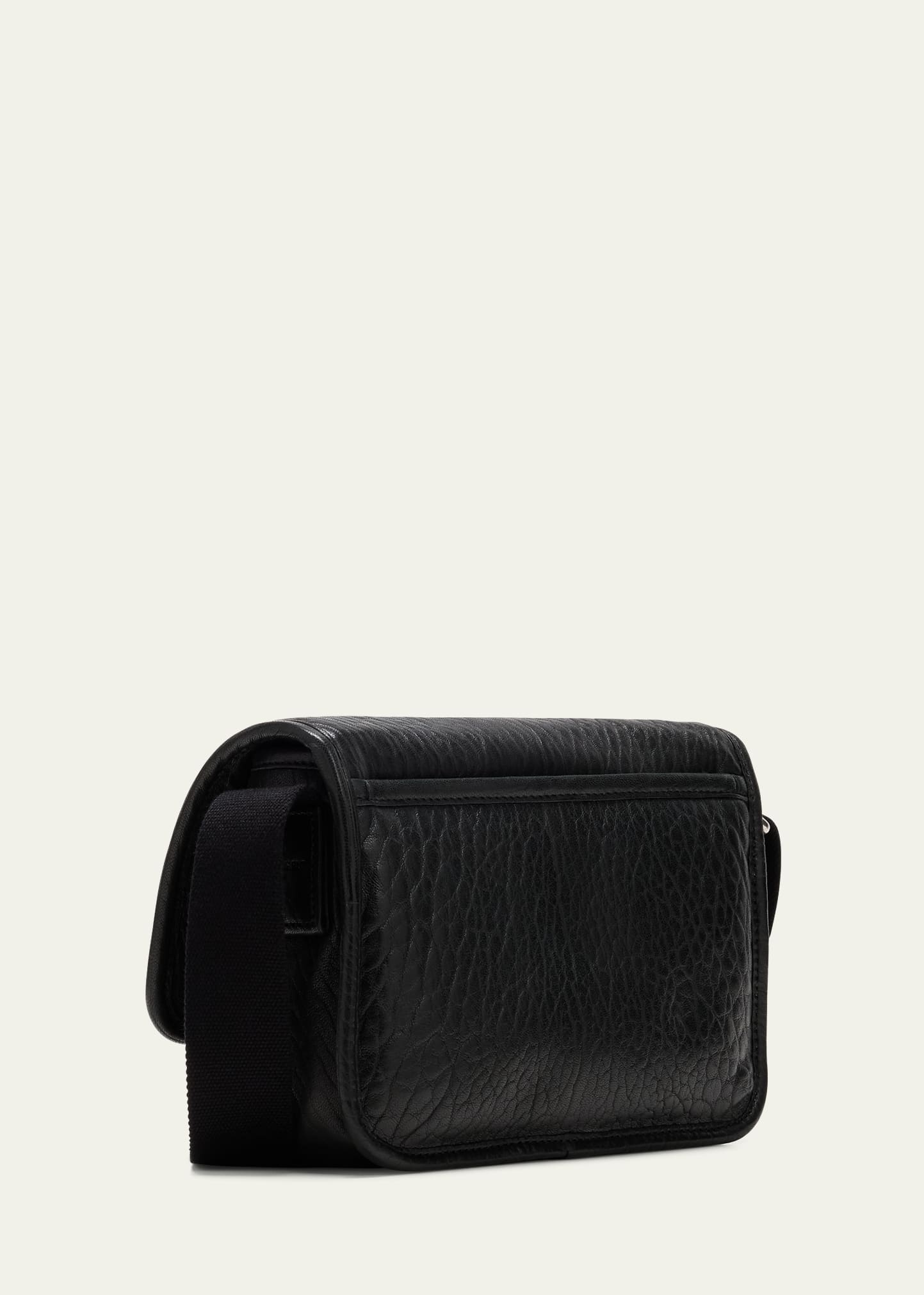 Men's Niki Small Messenger Bag in Grained Lambskin - 2