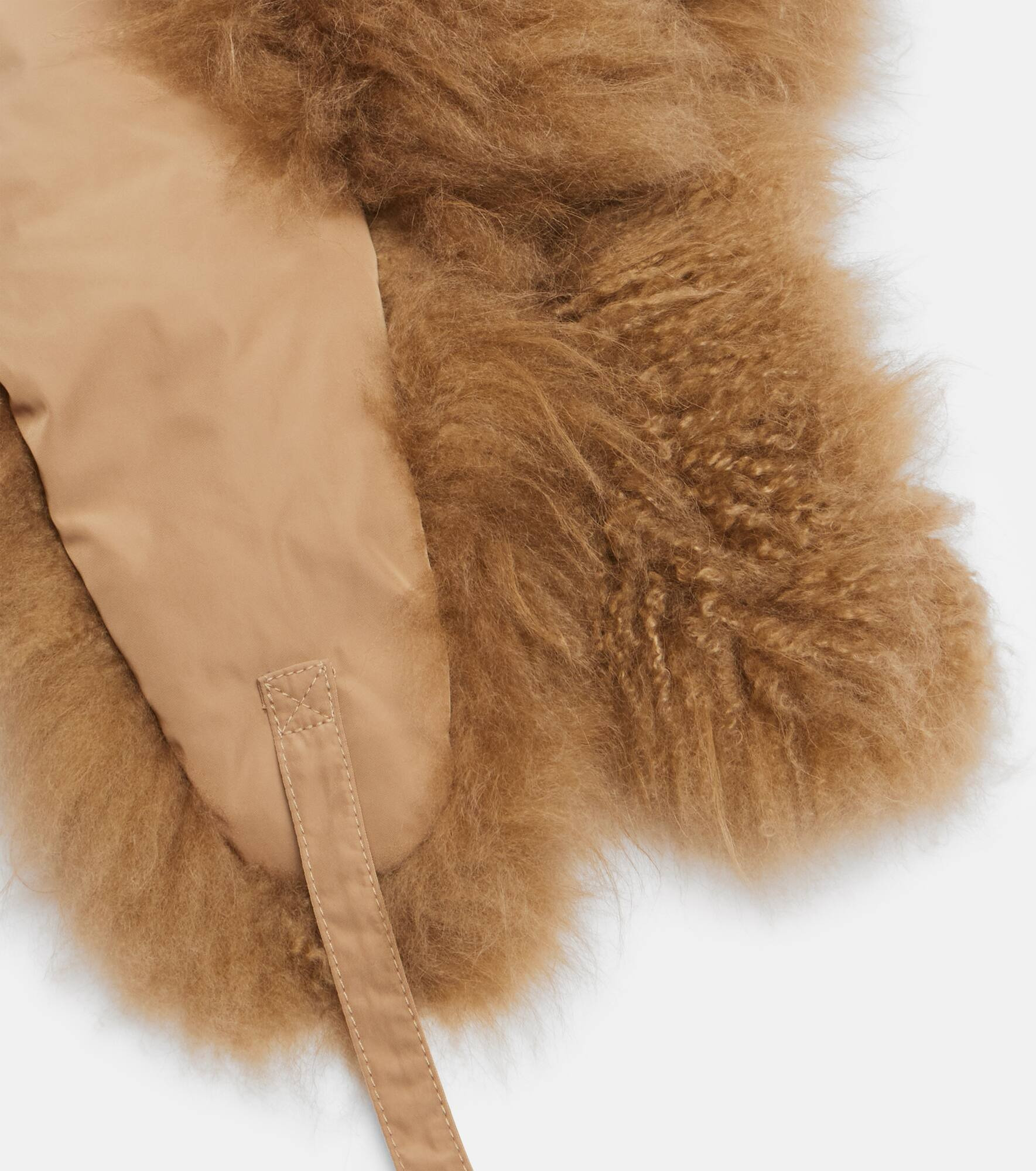 Shearling-trimmed down hat - 3