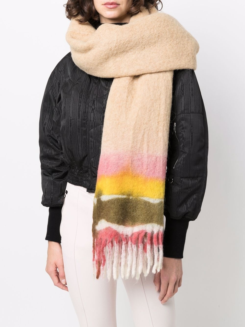 tie-dye knitted scarf - 2